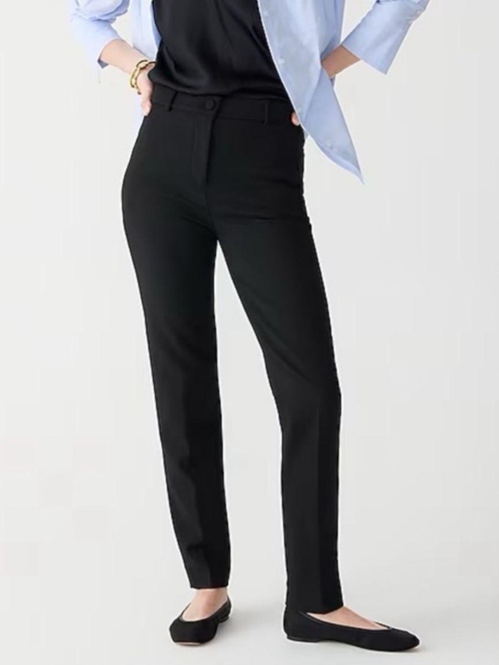 J. Crew High-Rise Cameron Pant in Black Four Season Stretch Size 8T Trousers